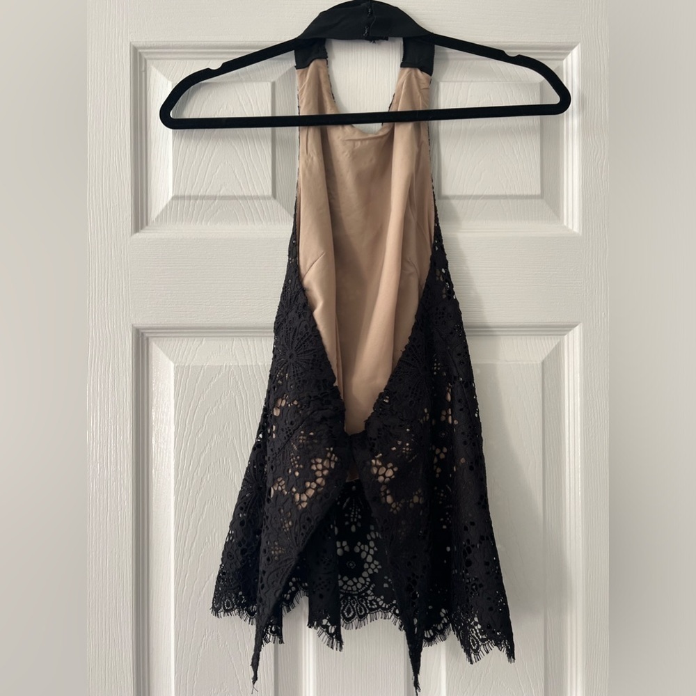 INTERMIX LACE HALTER TOP SIZE P - Picture 3 of 8